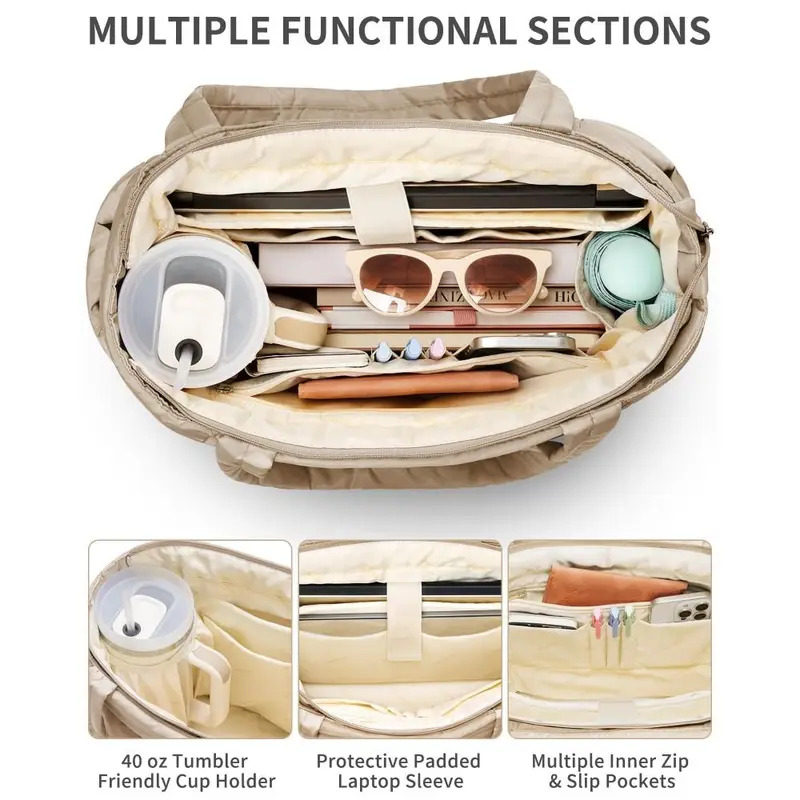 Large Capacity Padded Handbag  - Shoulder Bag Structured avis et prix