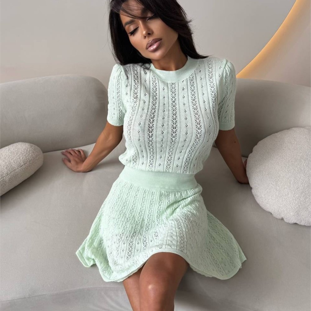 Elegant Solid Color Short Skir - Women Formal Wear For Summer avis et prix