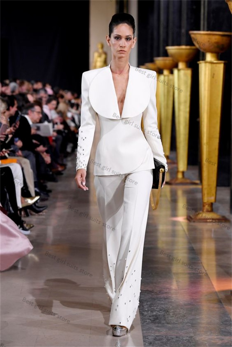 Elegant White Women Suit Set 2 - Women Formal Wear Tailor avis et prix