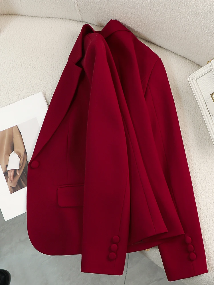 Women Blazer Ladies Red Green  - Women Formal Wear Winter avis et prix