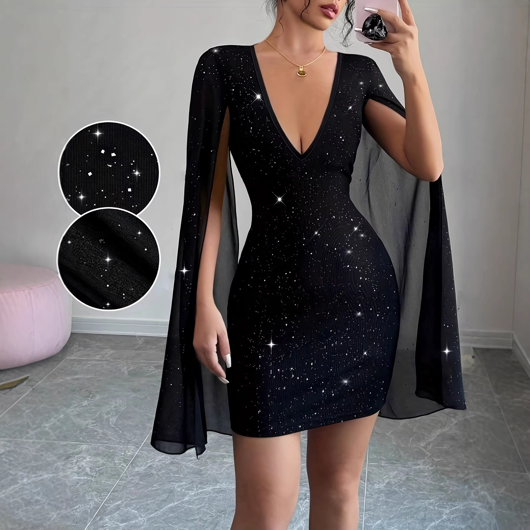 V Neck Bodycon Midi Dress Eleg - Women Formal Wear For Summer avis et prix