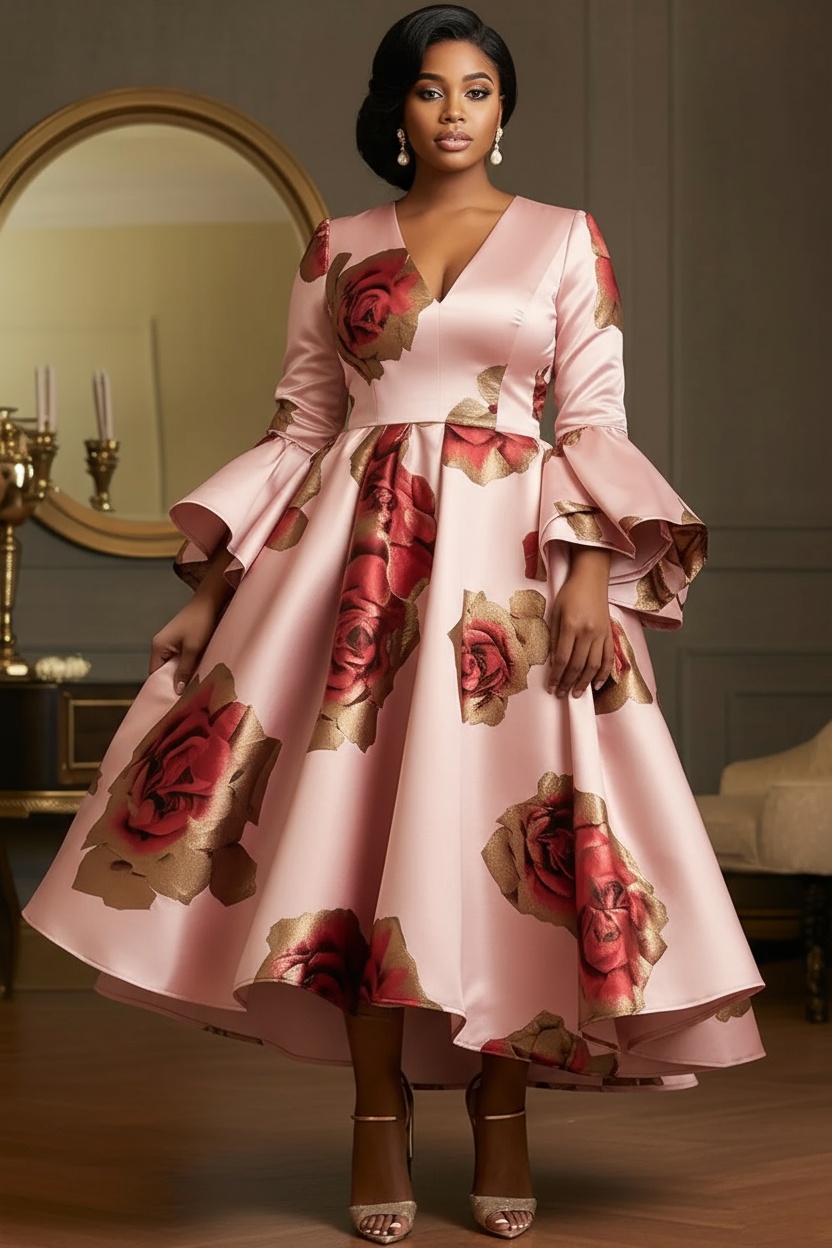 Fashion Elegant Plus Size Sati - Women Formal Wear Dress avis et prix