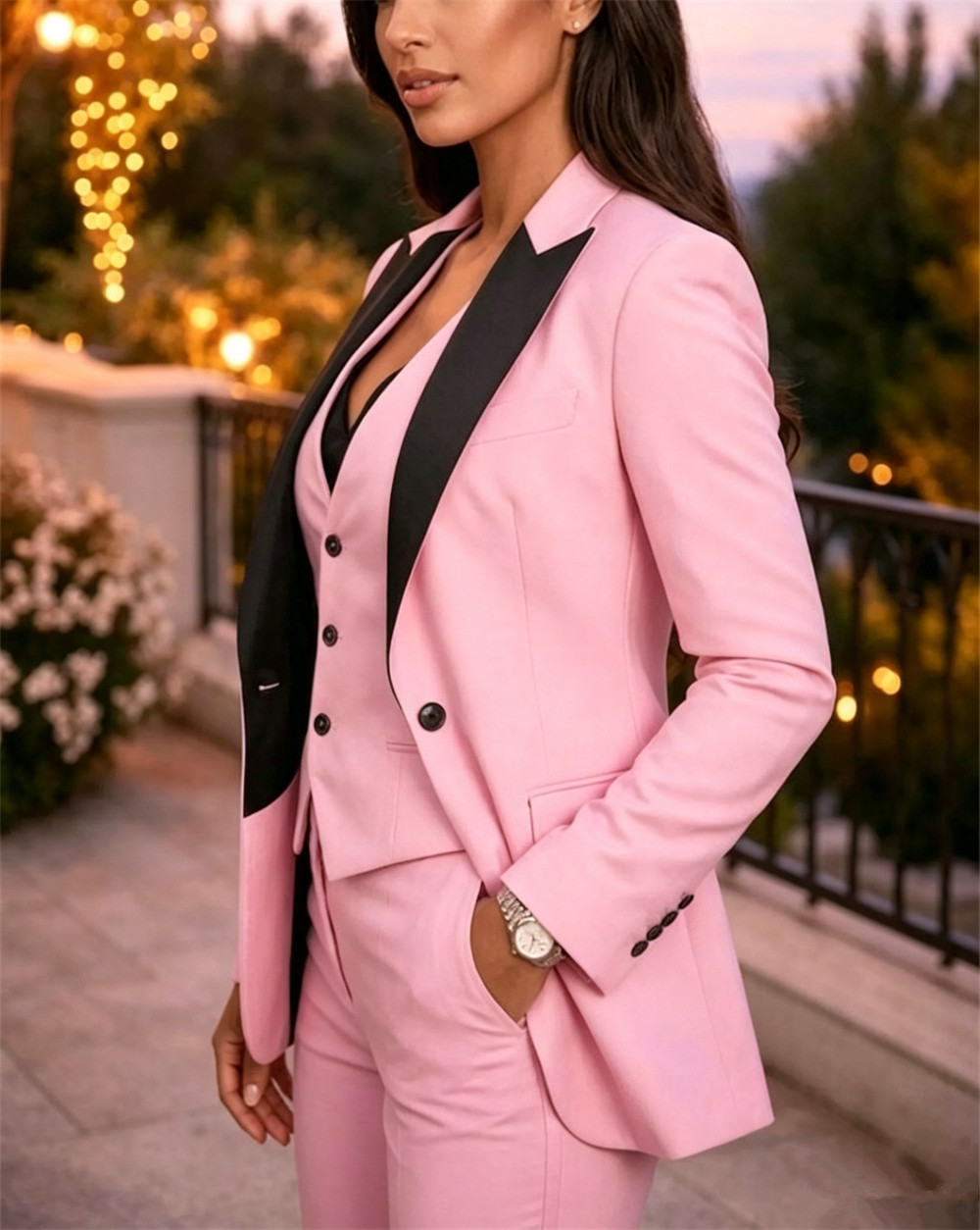 Pink Elegant Women's Suits 3 P - Women Formal Wear Tailor avis et prix