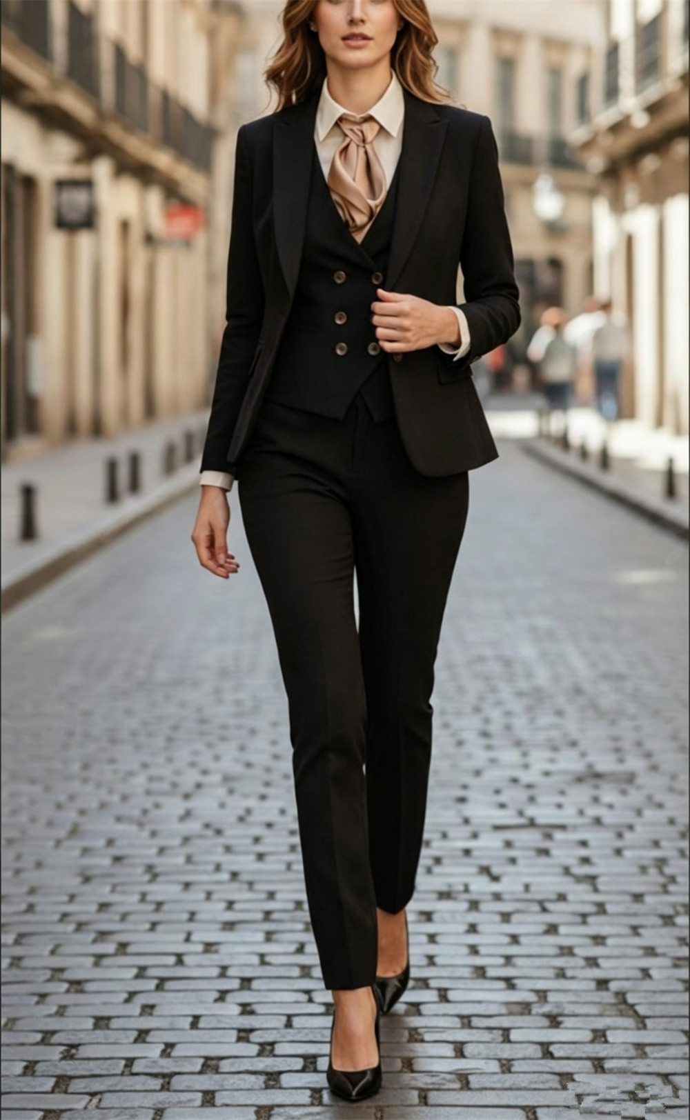 Women’s Black 3 Pieces Suit Se - Women Formal Wear Tailor avis et prix
