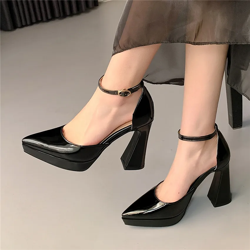 Red Black Patent Leather Platf - Women Formal Wear For Summer avis et prix