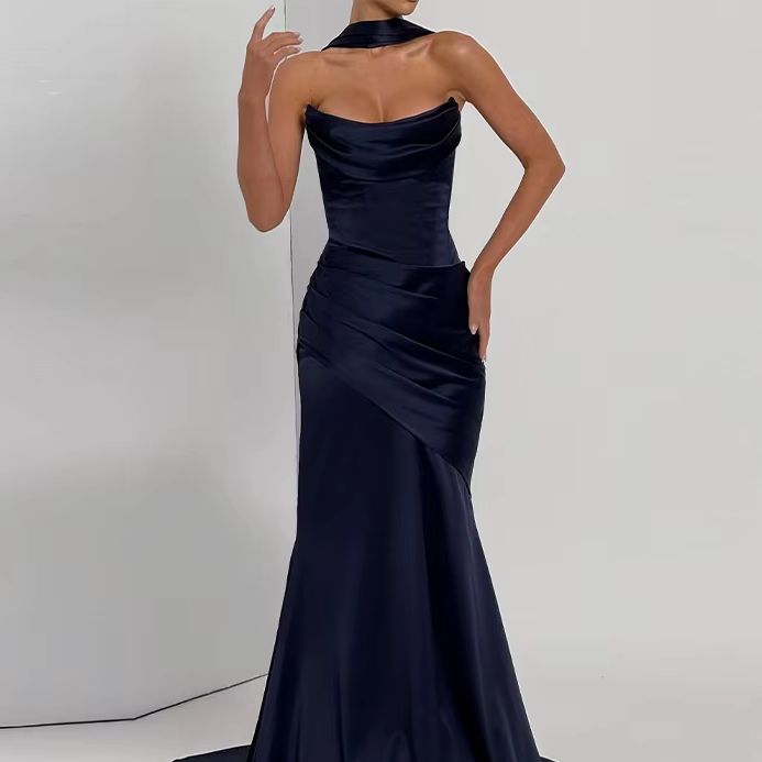 Glamorous Elegant Satin Evenin - Vintage Women'S Formal Wear avis et prix