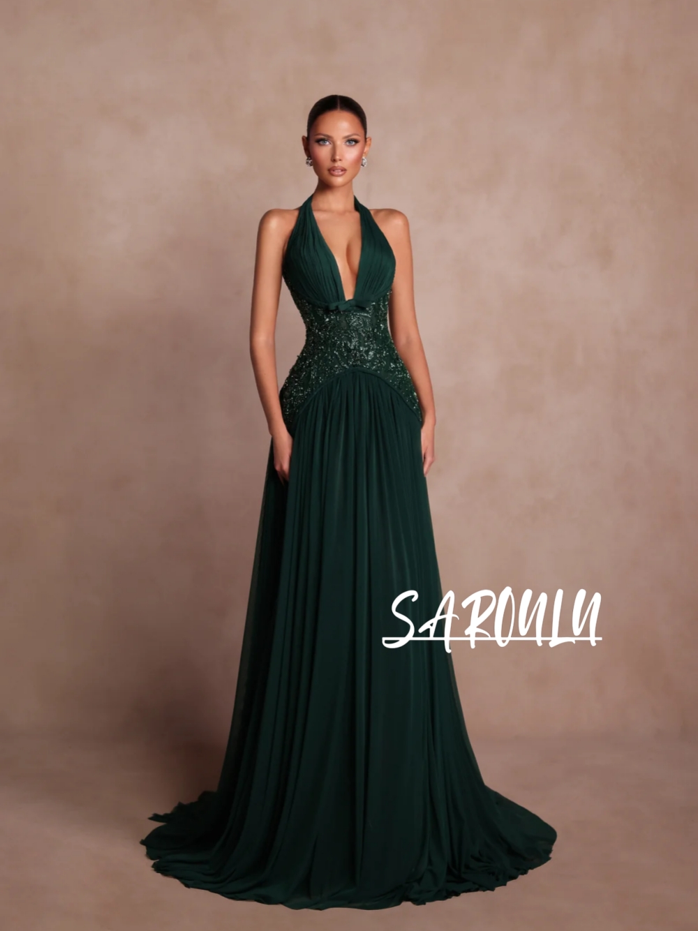 Plus Size Green A Line Evening - Formal Gala Wear Women avis et prix