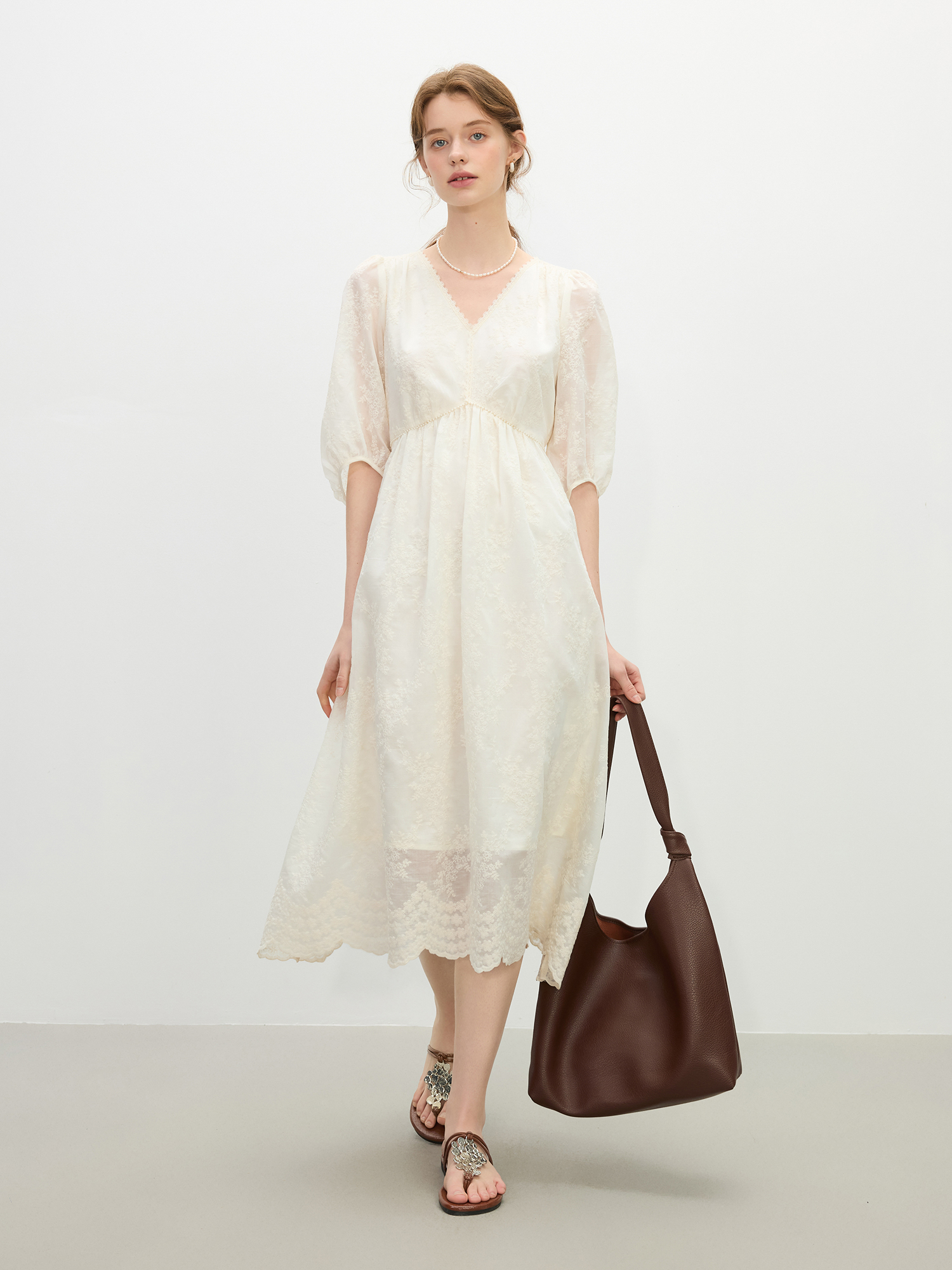 FSLE French Jacquard Lace Maxi - Formal Gala Wear Women avis et prix
