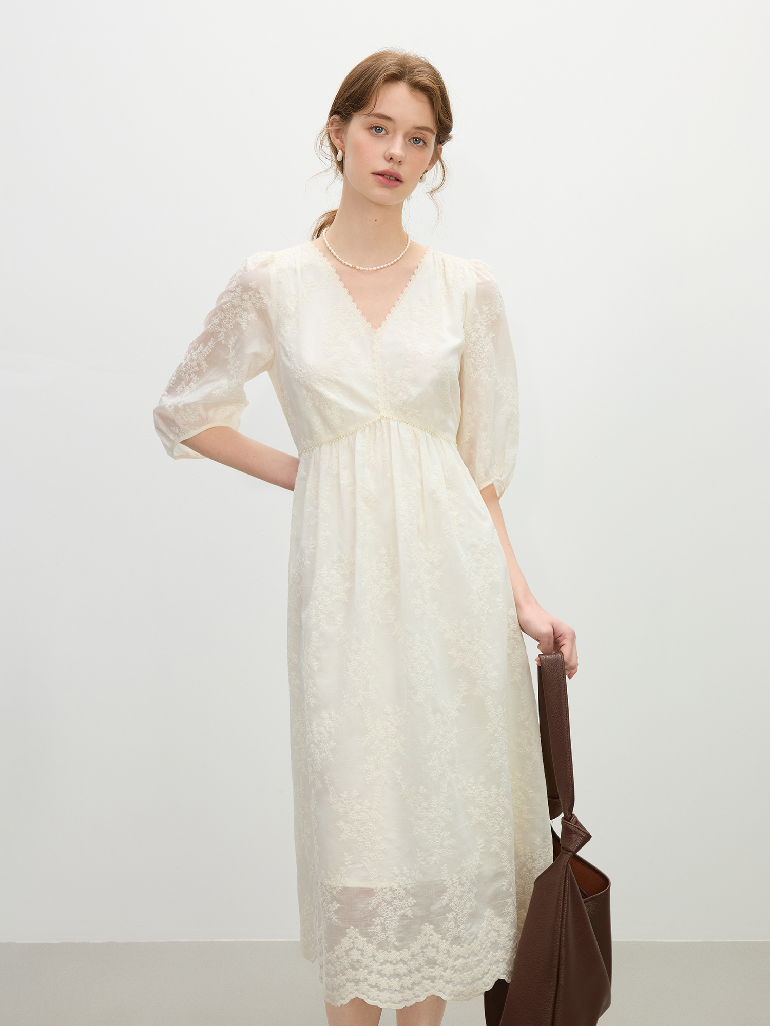 FSLE French Jacquard Lace Maxi - Formal Gala Wear Women avis et prix