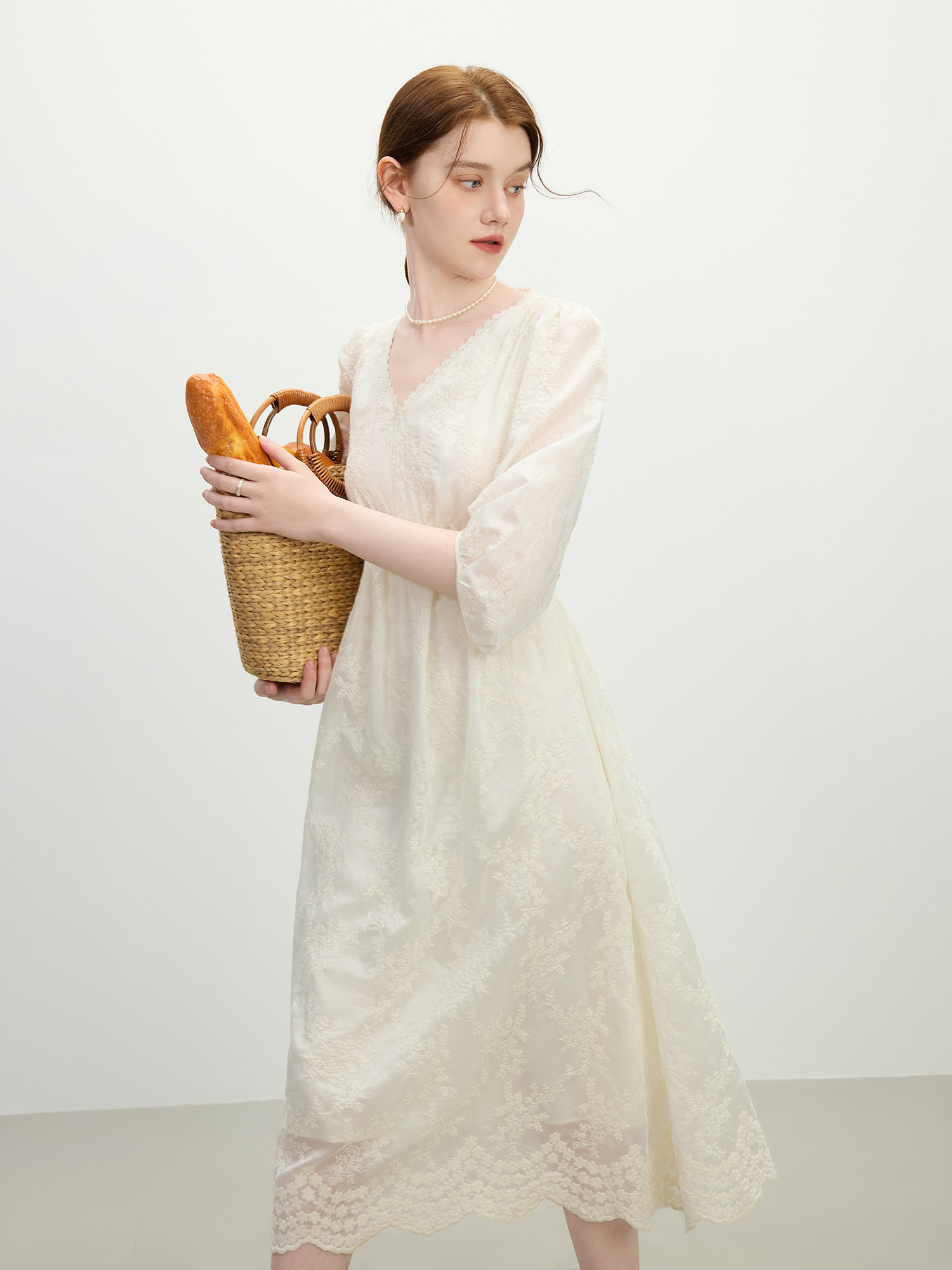 FSLE French Jacquard Lace Maxi - Formal Gala Wear Women avis et prix