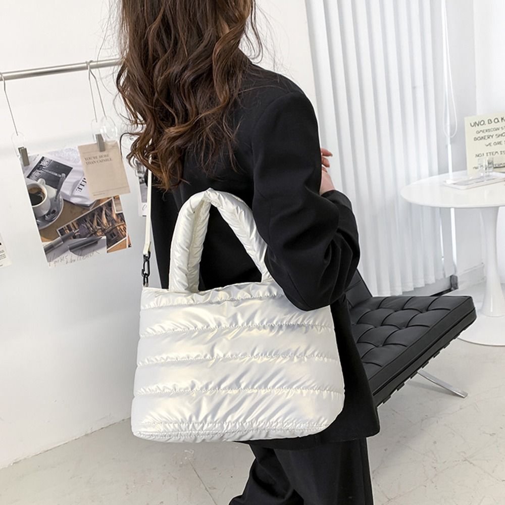 Women Puffer Tote Bag Quilted  - Shoulder Bag Structured avis et prix
