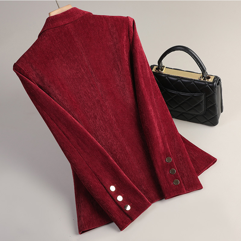 Yellow Gold Velvet Blazer Wome - Women Formal Wear Winter avis et prix
