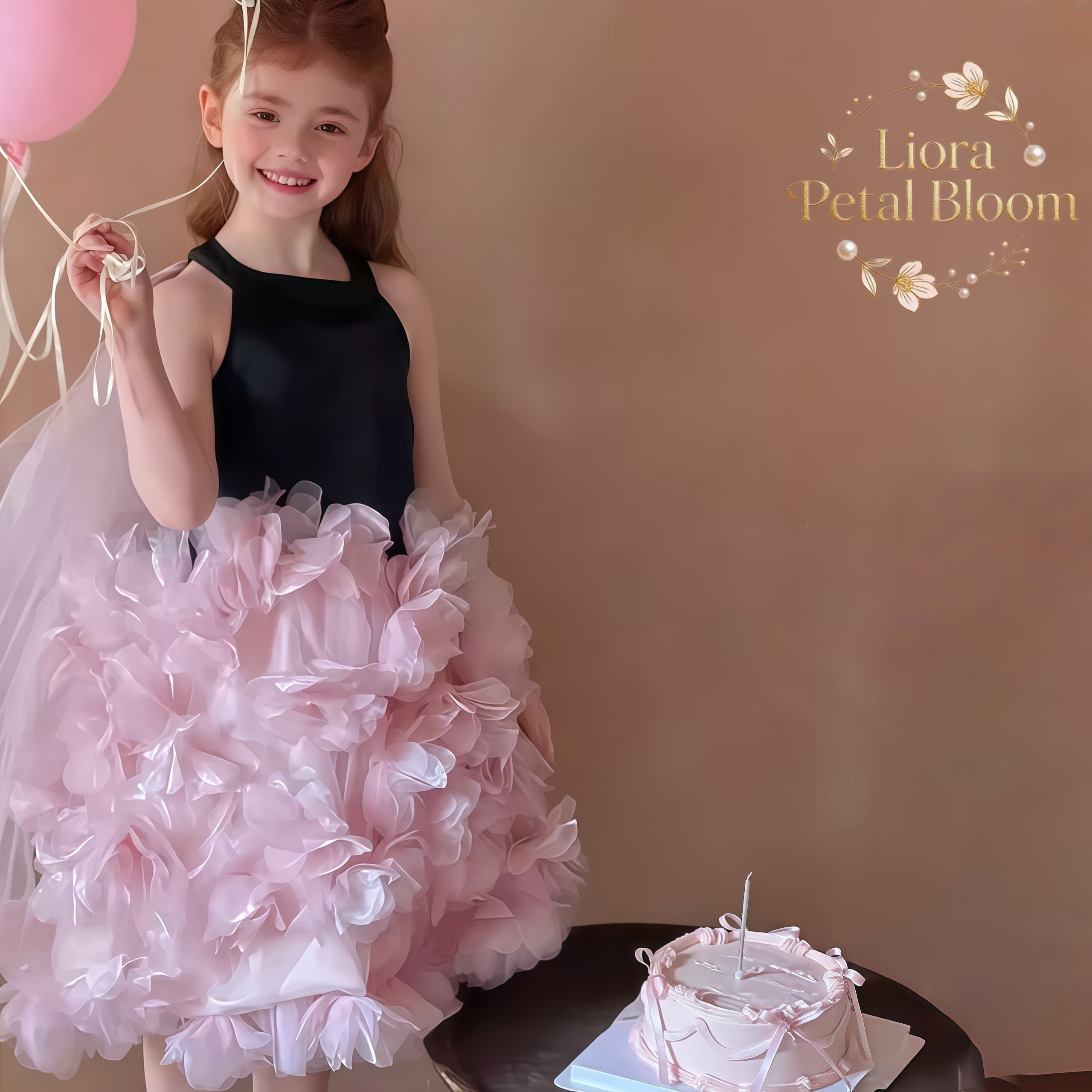 Girls' Black Floral Tulle Dres - Women Formal Wear Dress avis et prix