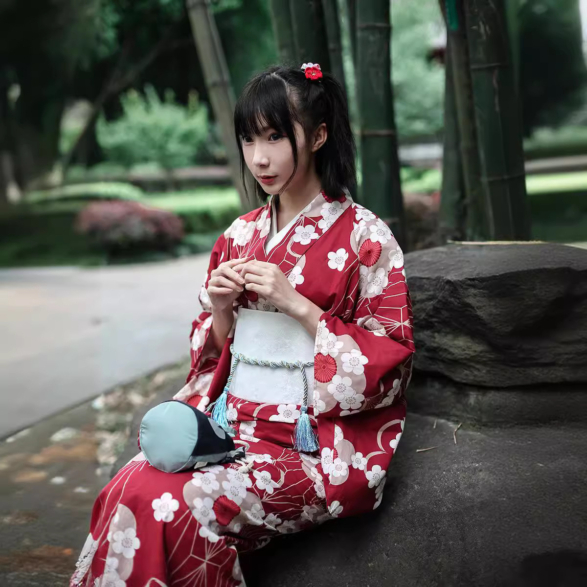 Red Japanese Yukata Kimono Fem - Women'S Formal Traditional Wear avis et prix