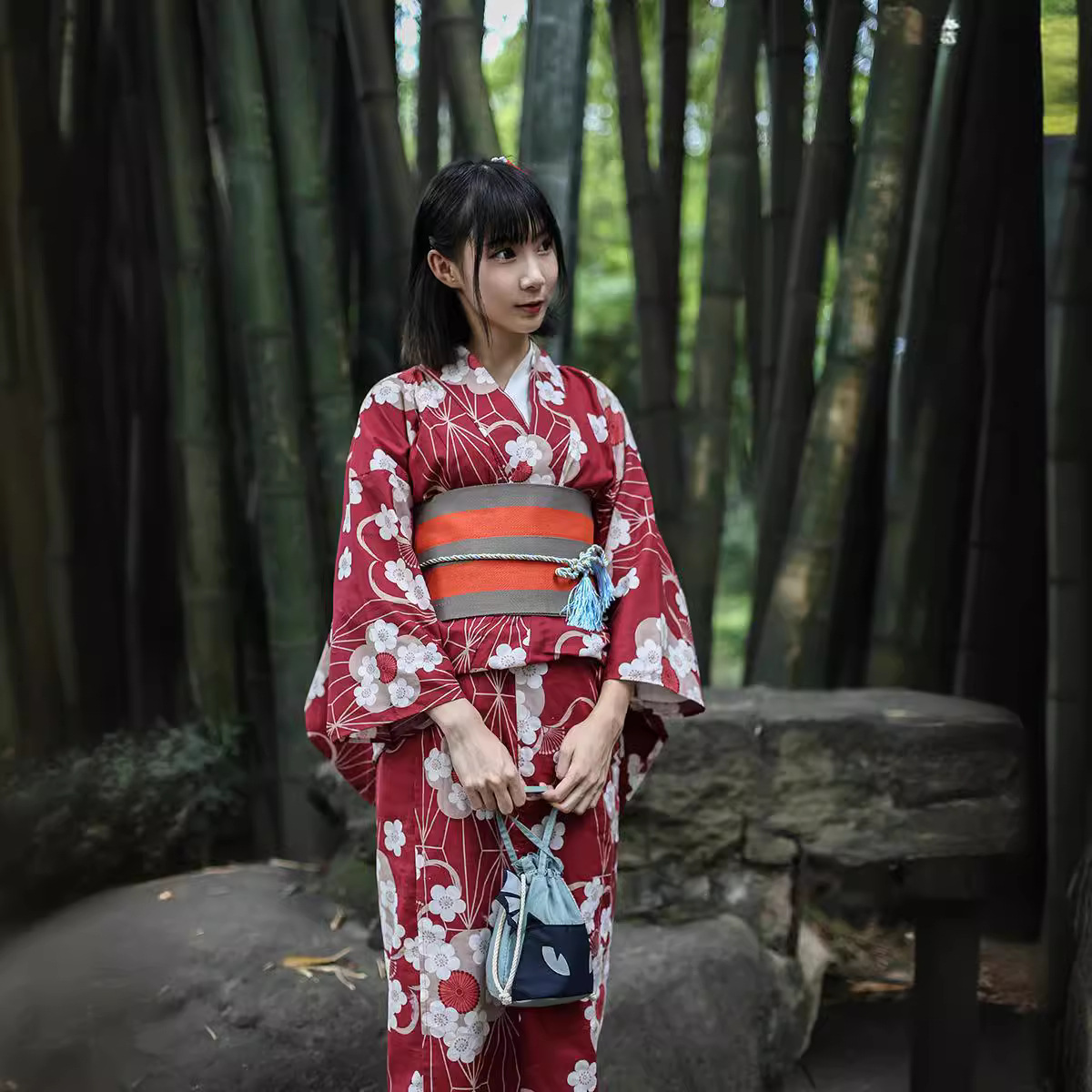 Red Japanese Yukata Kimono Fem - Women'S Formal Traditional Wear avis et prix