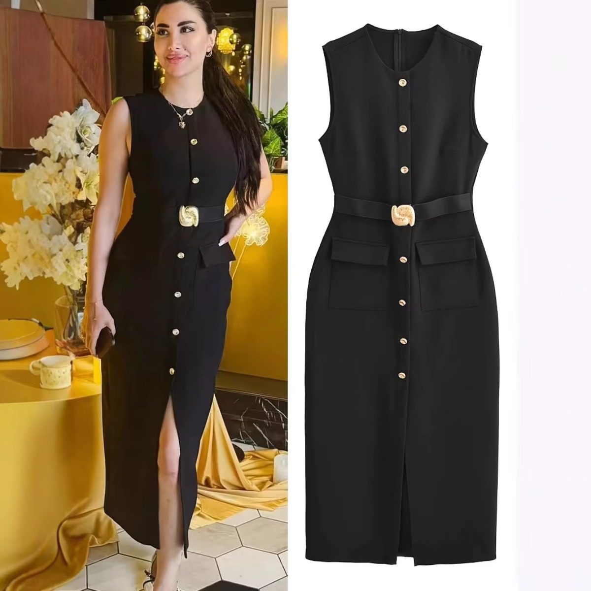 Woman‘s Sleeveless Crew-neck S - Women Formal Wear Tailor avis et prix