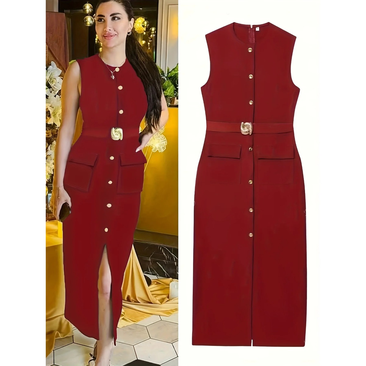 Woman‘s Sleeveless Crew-neck S - Women Formal Wear Tailor avis et prix
