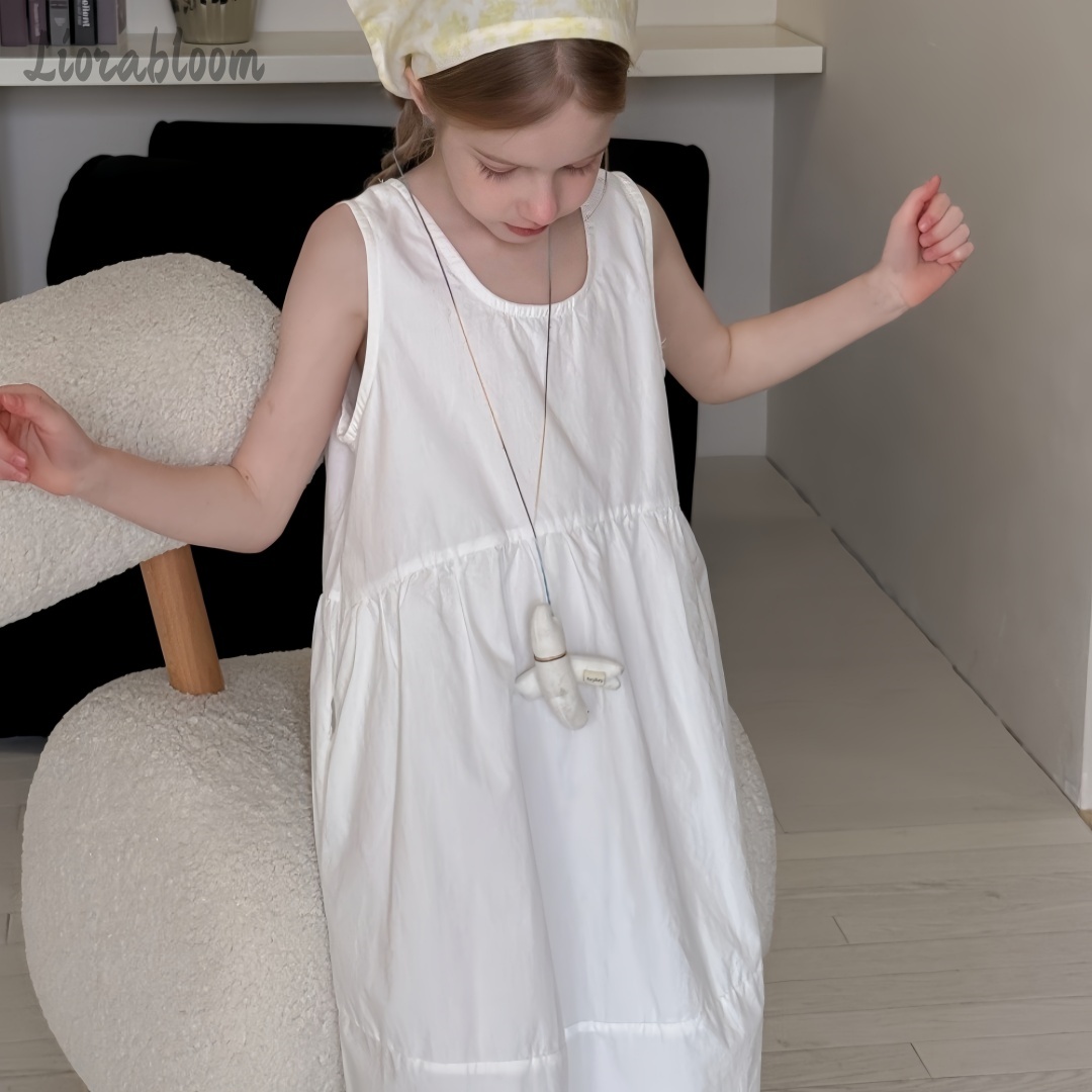 Girls' White Dress Simple Maxi - Women Formal Wear Dress avis et prix