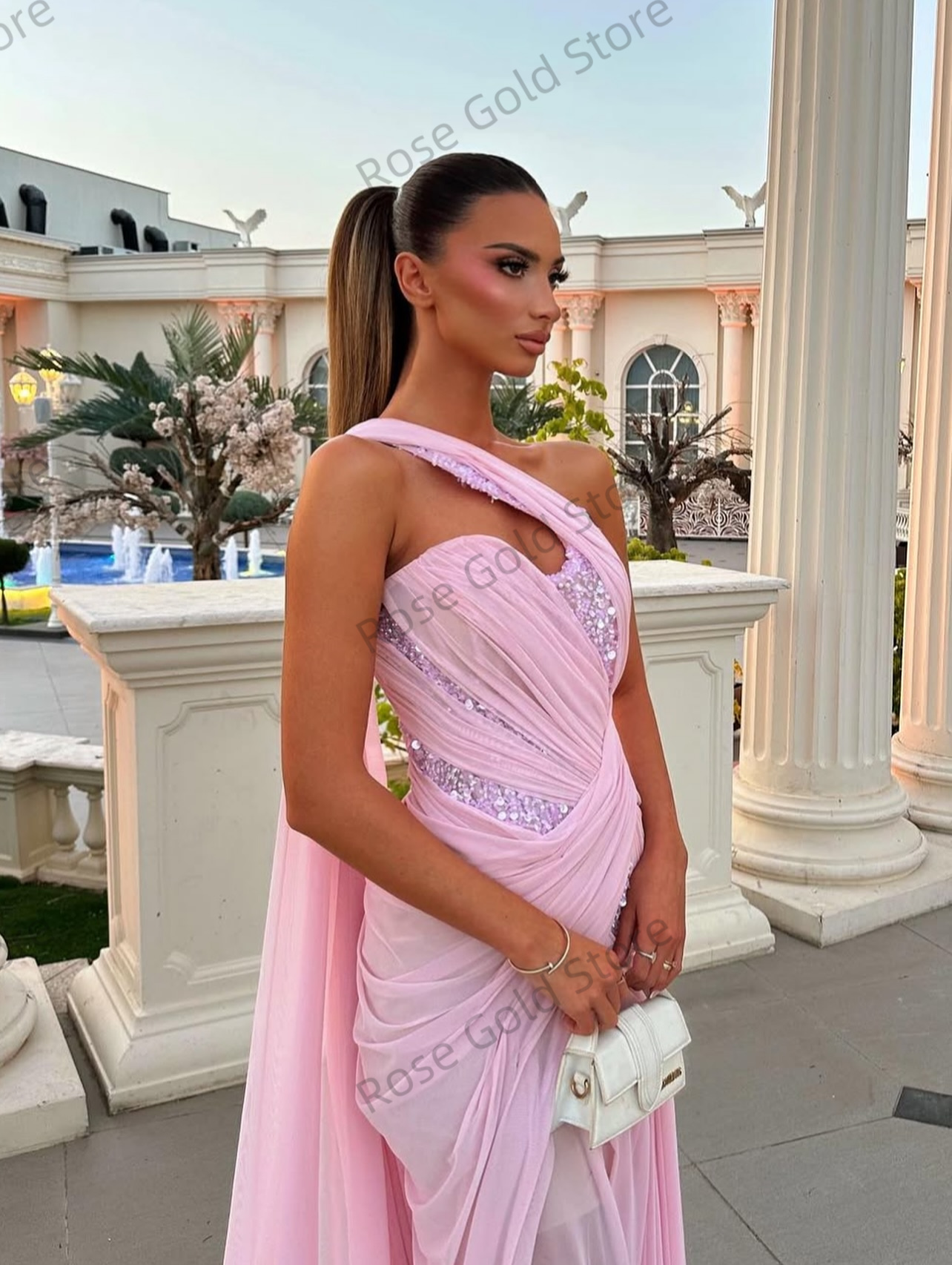 Sexy Pink Mermaid Evening Dres - Formal Gala Wear Women avis et prix