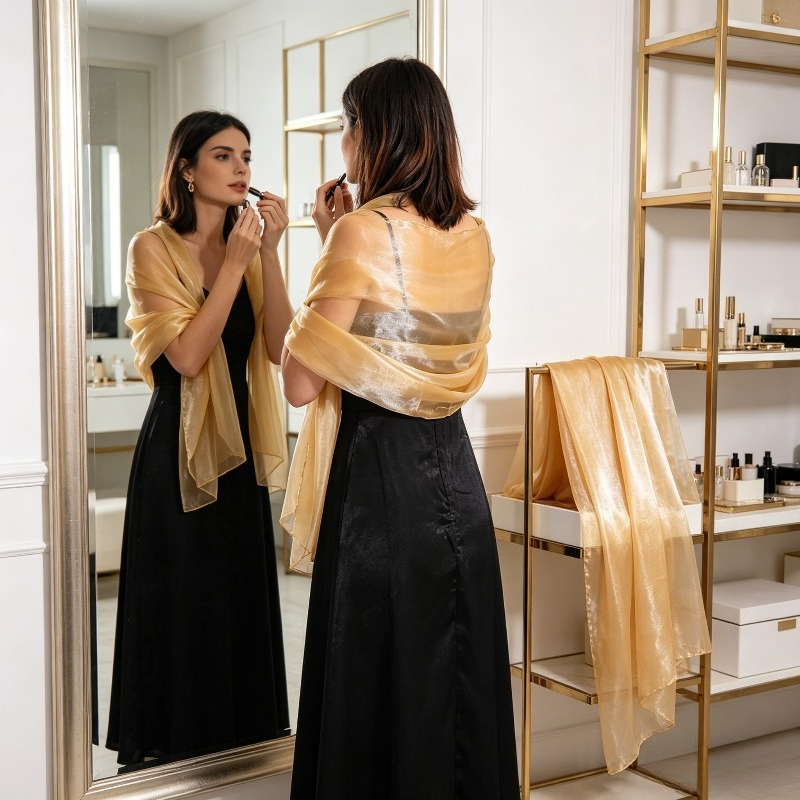 Elegant Solid Color Shawl for  - Women Formal Wear Dress avis et prix