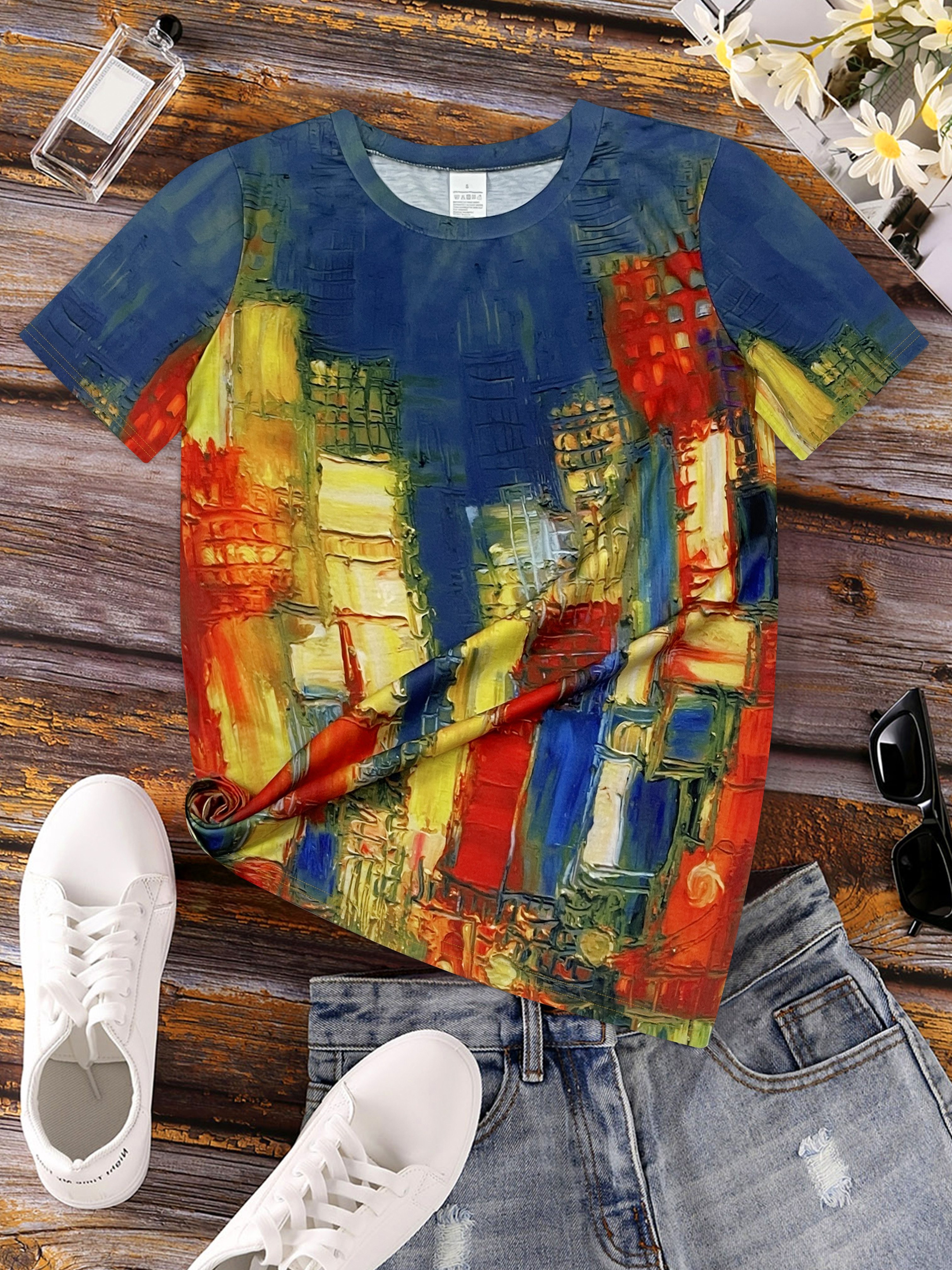 Vibrant Cityscape Women's Tee  - Women Formal Wear Tops avis et prix