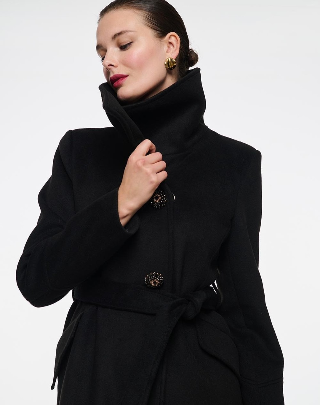 Vintage Black Stand Collar Wom - Vintage Women'S Formal Wear avis et prix