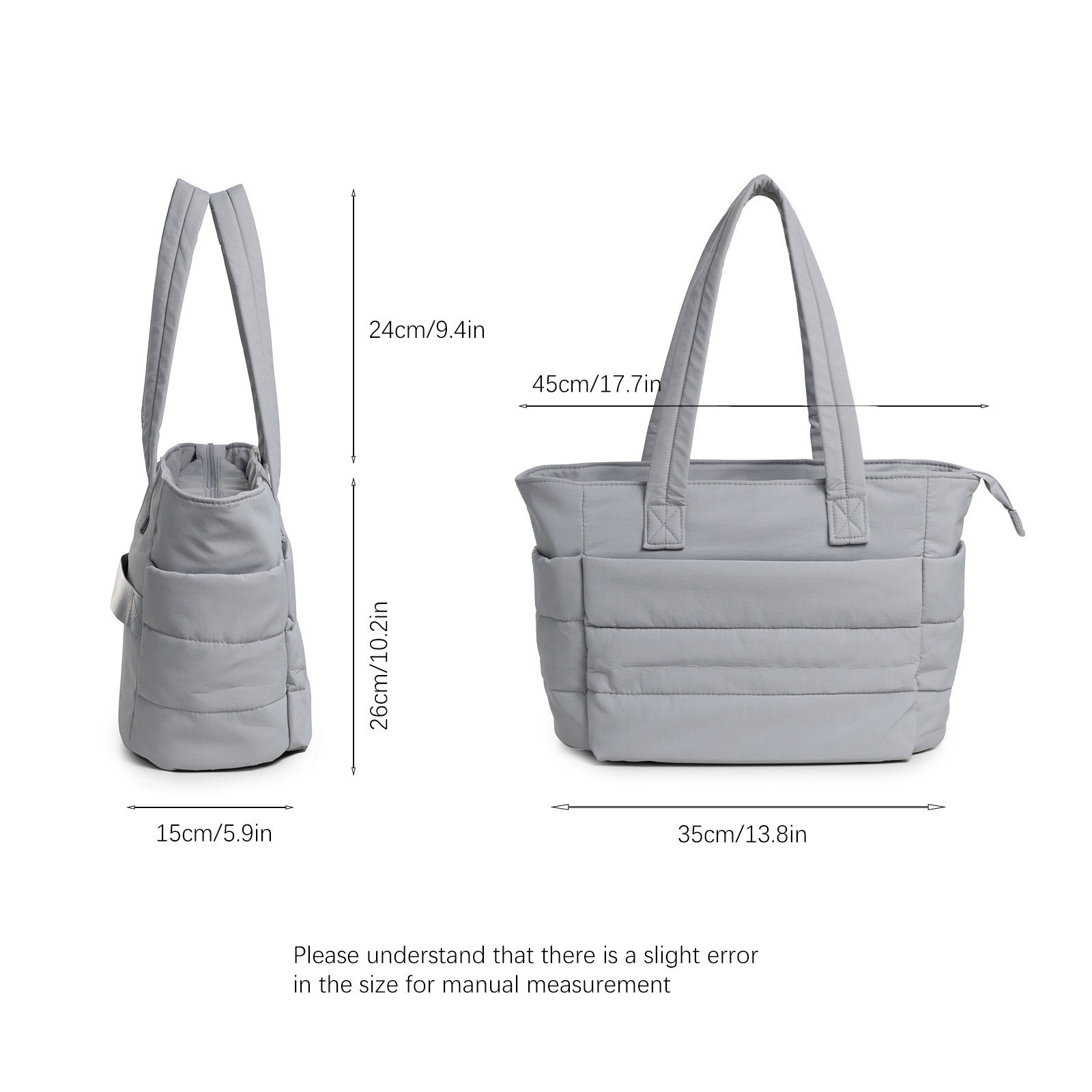 Women's Puffer Tote Bag Cotton - Shoulder Bag Structured avis et prix