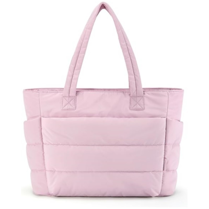 Women's Puffer Tote Bag Cotton - Shoulder Bag Structured avis et prix