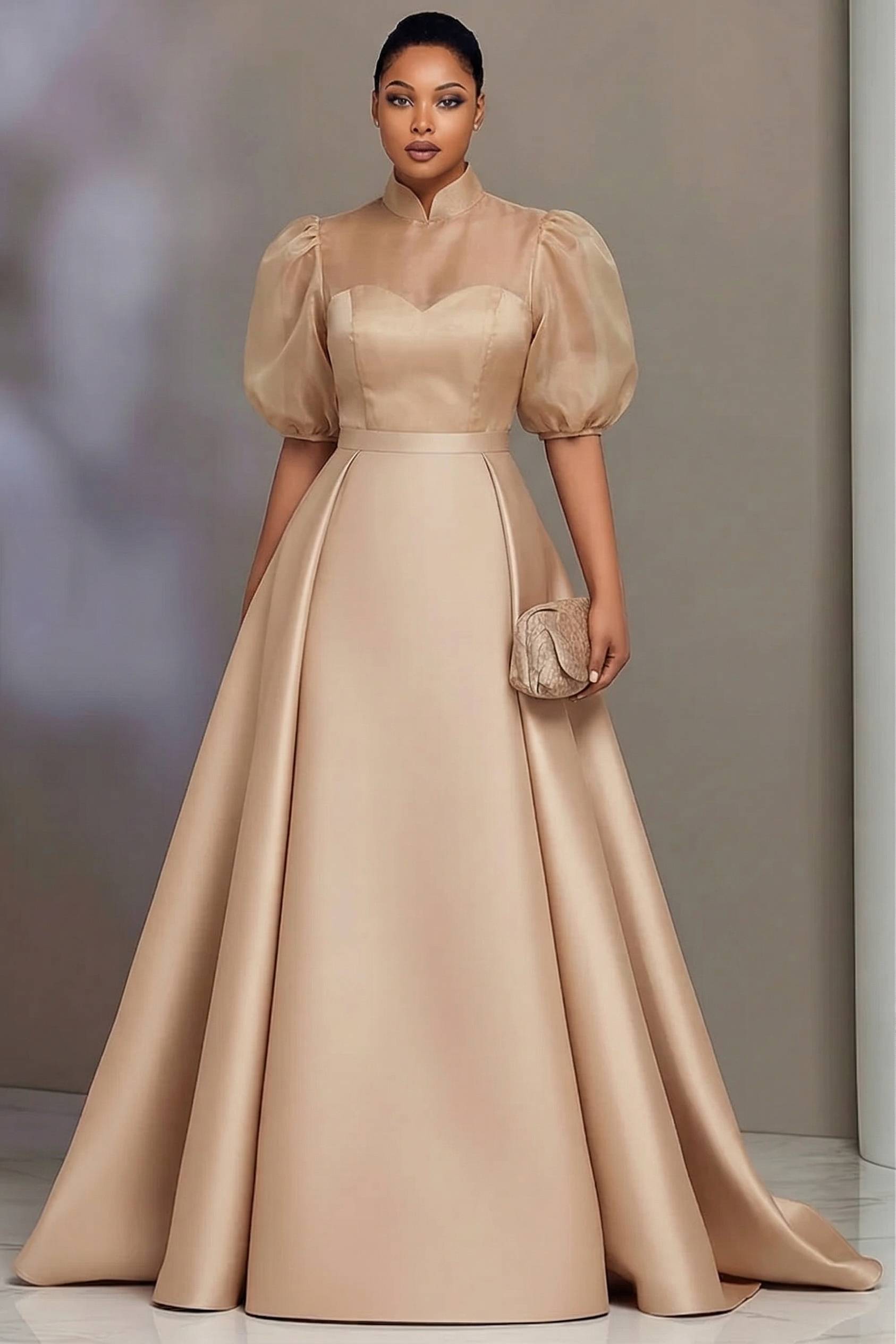Plus Size Elegant Satin Prom D - Women Formal Wear Dress avis et prix