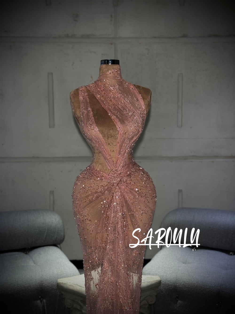 See Through Pink Soft Mermaid  - Formal Gala Wear Women avis et prix