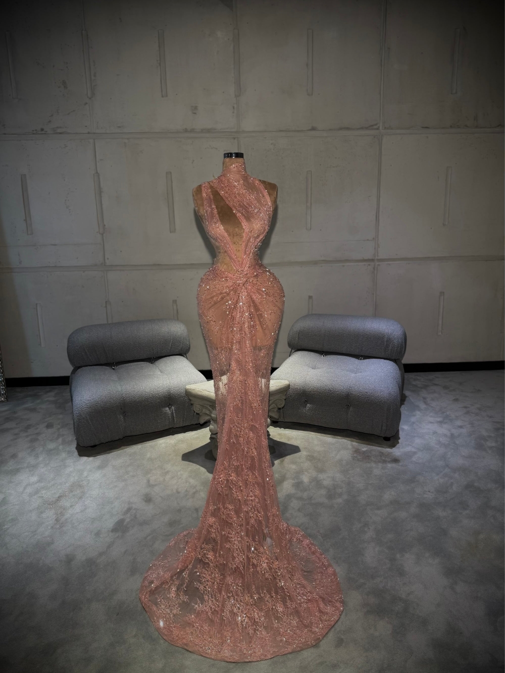 See Through Pink Soft Mermaid  - Formal Gala Wear Women avis et prix