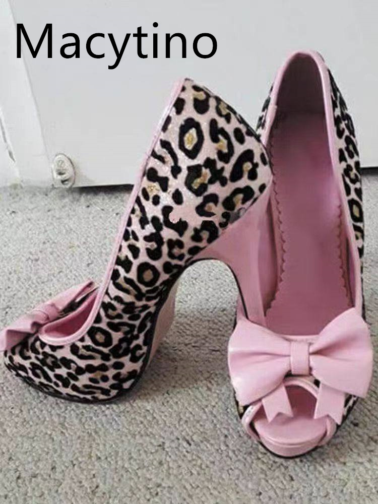 2026 Pink Leopard Print Bow Hi - Women'S Formal Wear For Wedding avis et prix