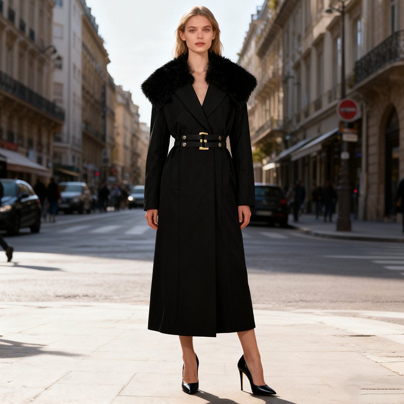 Fur Women Coat Windbreaker Bel - Women Formal Wear Winter avis et prix