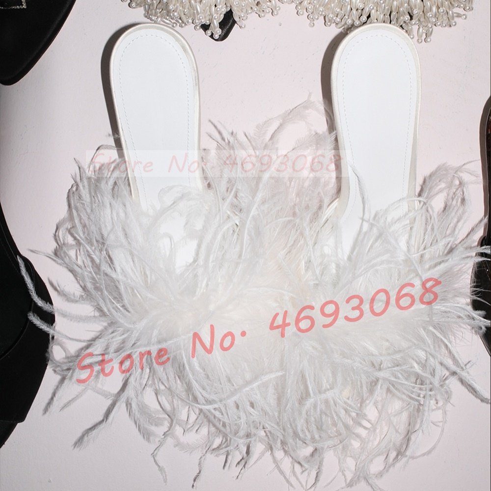 White Ostrich Feather Heeled S - Women'S Formal Wear For Wedding avis et prix