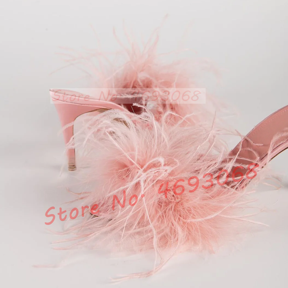White Ostrich Feather Heeled S - Women'S Formal Wear For Wedding avis et prix