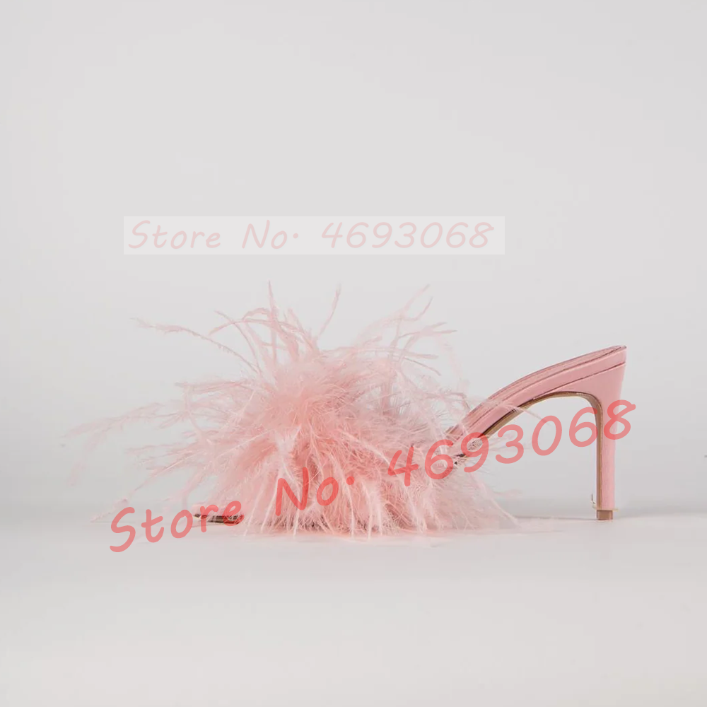 White Ostrich Feather Heeled S - Women'S Formal Wear For Wedding avis et prix